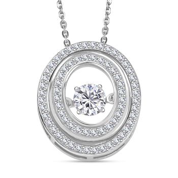 Moissanit Anh&auml;nger mit 50cm Kette - 0,97 ct.