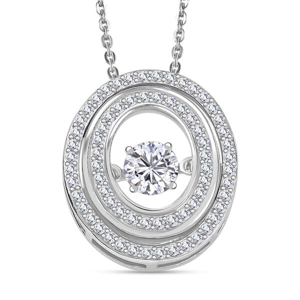 Moissanit Anh&auml;nger mit 50cm Kette - 0,97 ct.