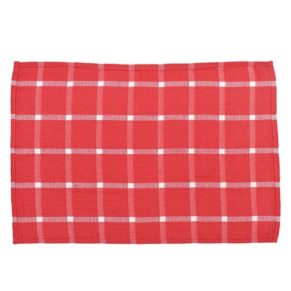 6er-Set gewebte Baumwoll-K&uuml;chent&uuml;cher, 35x55 cm, Rot image number 3