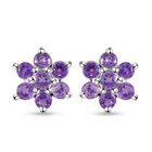 Afrikanische Amethyst-Ohrringe, 925 Silber ca. 0,60 ct