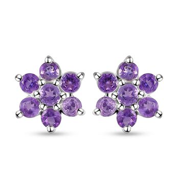 Afrikanische Amethyst-Ohrringe, 925 Silber ca. 0,60 ct