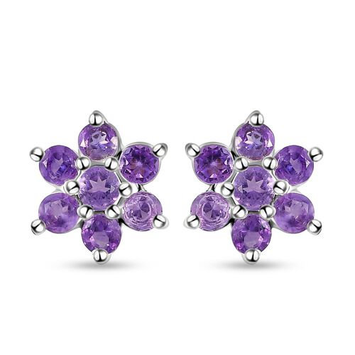 Afrikanische Amethyst-Ohrringe, 925 Silber ca. 0,60 ct image number 0