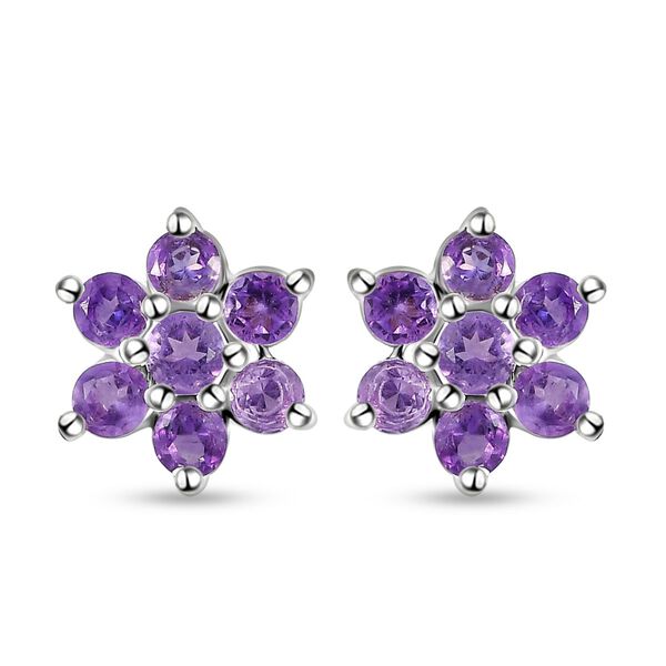 Afrikanische Amethyst-Ohrringe, 925 Silber ca. 0,60 ct image number 0