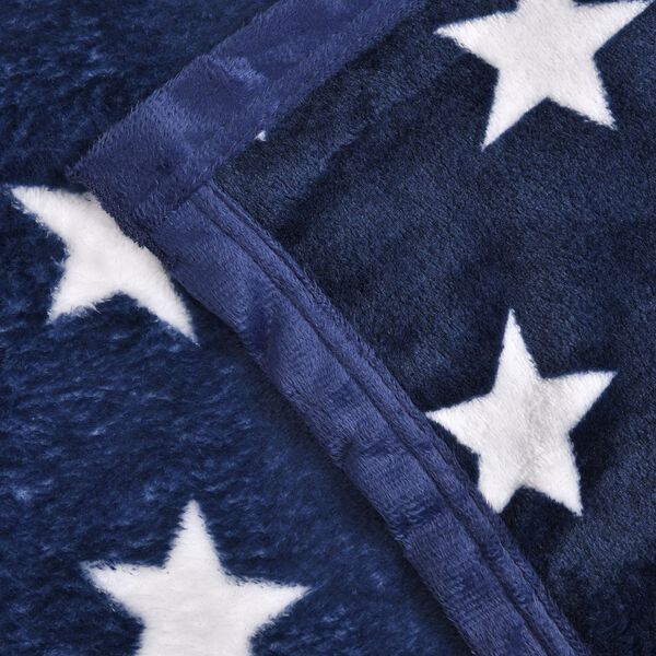 Bedruckte Flanell-Decke, gestrickt, rot image number 7