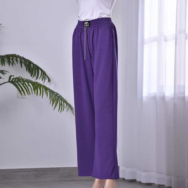 Strickhose für Damen mit Metallketten, Einheitsgröße, Lila image number 3