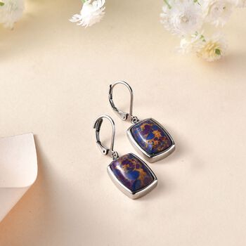 Lila T&uuml;rkis Ohrringe - 11,49 ct.