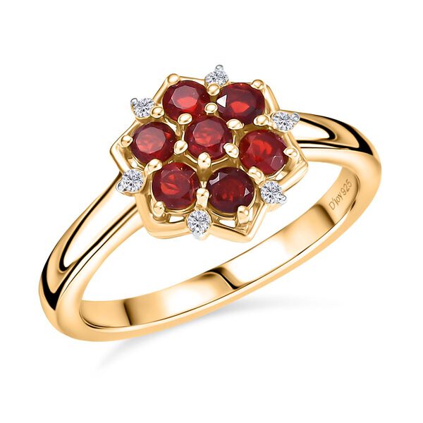 D'Joy AA mexikanischer Kirschfeuer-Opal und Moissanit Ring und Anh&auml;nger mit 50cm Kette image number 11