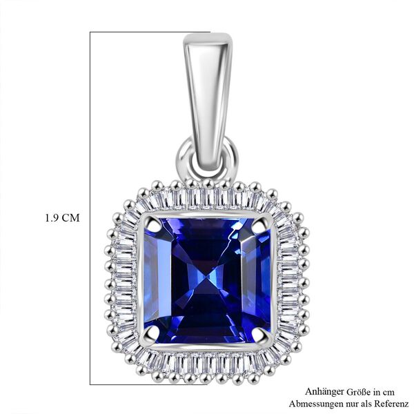 RHAPSODY AAAA Tansanit und VS Diamant Anhänger in 950 Platin - 2,23 ct. image number 4