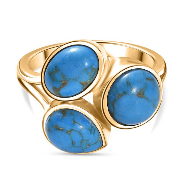 EverTrue blauer T&uuml;rkis Ring - 4 ct.