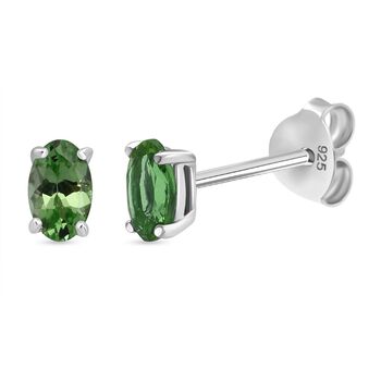 D'Joy AA Tsavorite Granat Ohrringe 925 Silber rhodiniert ca. 0.49 ct