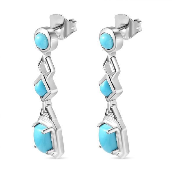 AA Amerikanische Natürliche Sleeping Beauty Türkis Ohrringe 925 Silber rhodiniert ca. 1.83 ct image number 4