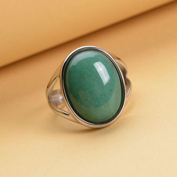 Gr&uuml;ner Aventurin-Ring - 10 ct. image number 3