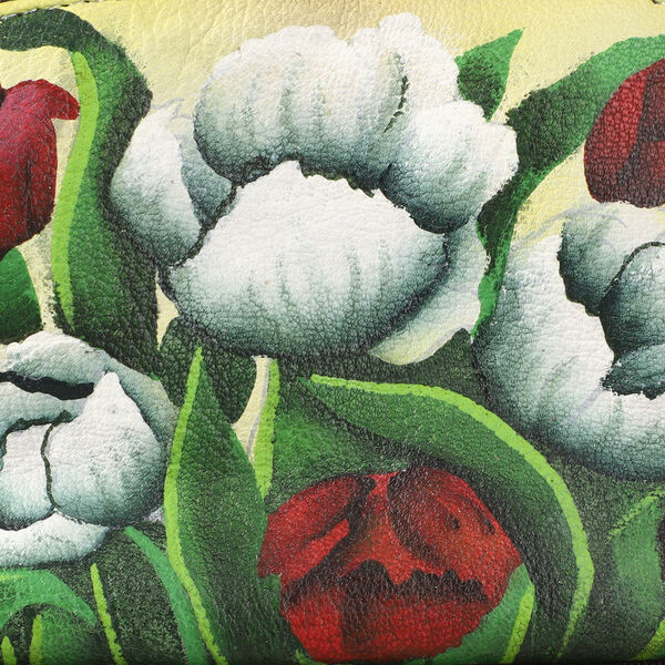 SUKRITI - 100% Leder: handbemalter Beauty Organizer, Gr&uuml;n image number 9