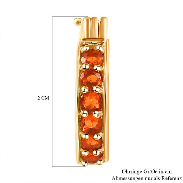 Salamanca Feueropal-Creolen, 925 Silber vergoldet ca. 0,54 ct image number 5