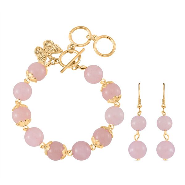 Rosenquarz Schmuckset - 185 ct.