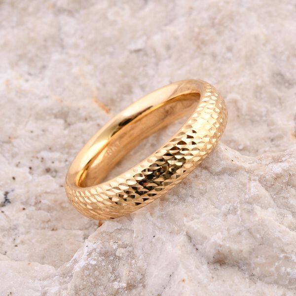 Strukturierter Bandring in 750 Gold image number 6