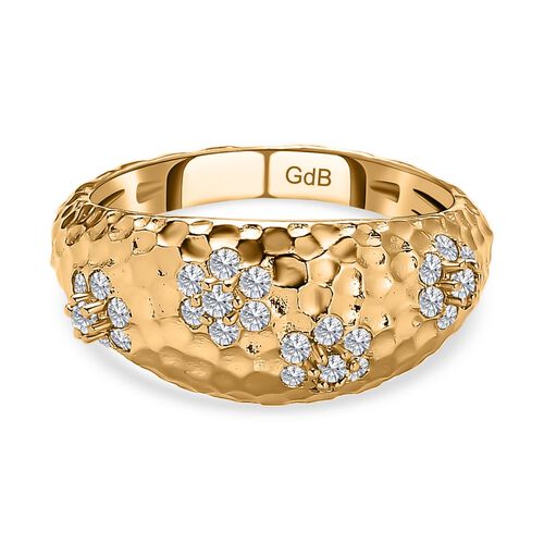 Weißer Zirkonia Ring, (Größe 17.00) vergoldet ca. 0.81 ct image number 0