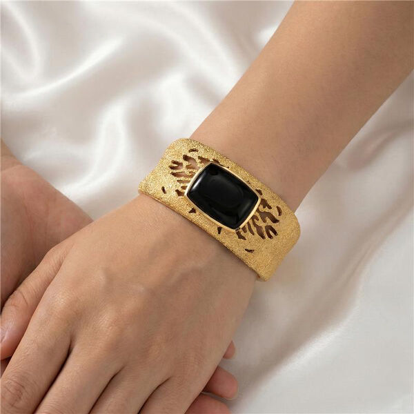 EverTrue AA schwarzer Glasachat 19cm Armreif - 32,68 ct. image number 2