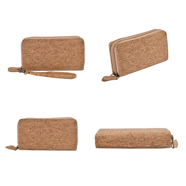 Kork-Brieftasche mit RFID Schutz, Gr&ouml;&szlig;e 19x4x10 cm, Natur image number 4