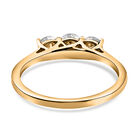 Diamant Trilogie-Ring, zertifiziert I2 G-H, 585 Gelbgold  ca. 0,50 ct image number 5