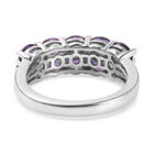 Natürlicher, marokkanischer Amethyst und weißer Zirkon-Ring, 925 Silber platiniert  ca. 1,61 ct image number 5