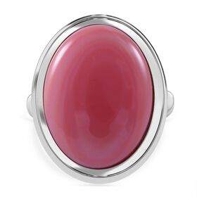 AAA Rosa Königsmuschel Perle Ring 925 Silber rhodiniert (Größe 16.00)