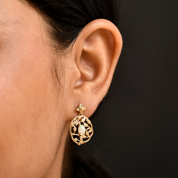 AA natürliche, äthiopische Welo Opal Ohrringe - 0,70 ct. image number 2