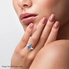 Kyanit und Zirkon Bypass Ring 925 Silber rhodiniert  ca. 1,15 ct image number 2