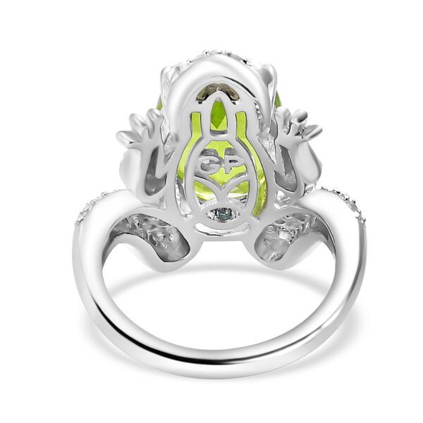 GP Trionfo Kollektion - Chartreuse Quarz, Zirkon, schwarzer Spinell, Chromdiopsid und Kanchanaburi blauer Saphir-Ring - 6,73 ct. image number 6