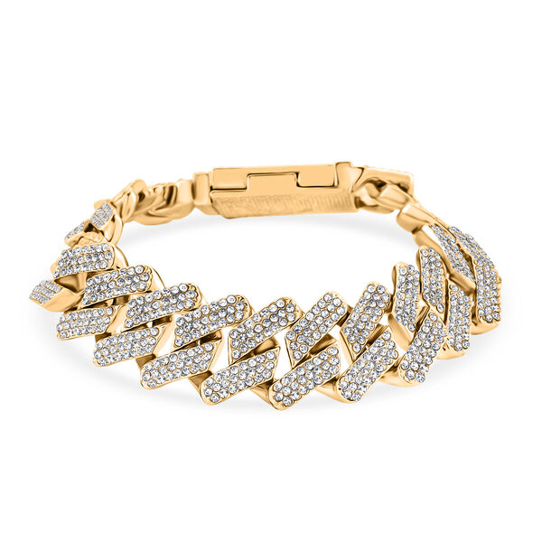 Wei&szlig;er Kristall Armband ca. 18.5 cm Std Gelb