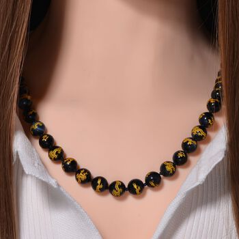 Blaue Tigerauge-Halskette, 50 cm - 335 ct.