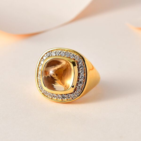 AA Citrin und Zirkon Ring - 8,89 ct. image number 2