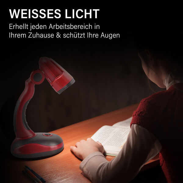 Multifunktionale LED Tischlampe, Rot image number 5
