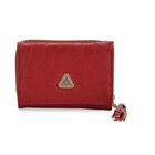"Life style Color:red /Profile:Wallet With RFID wall(exterior):PU Lining(interior): polyester; Pockets(exterior):Zipped-1;Button-1,Pockets(interior):Card slot-5 Measurement:22.5*11cm "