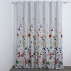 2er-Set Bedruckter Verdunkelungsvorhang mit 8 Metallringen, Blumenmuster