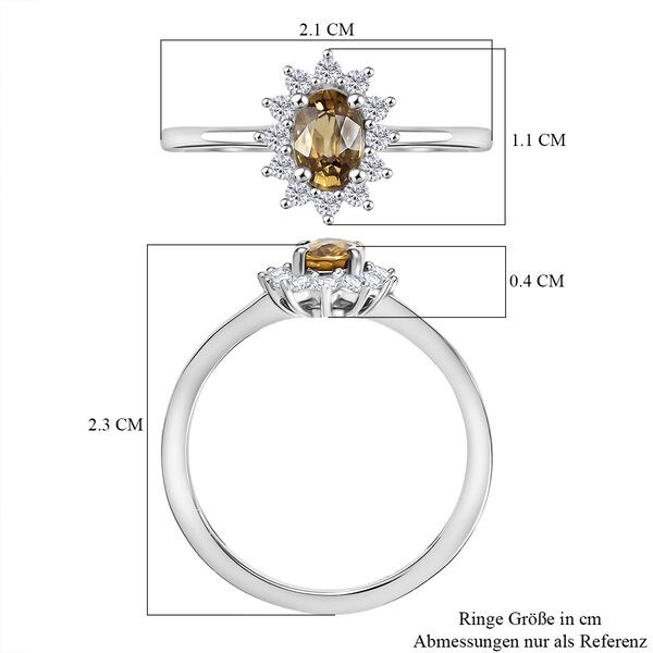 D'Joy gelber und wei&szlig;er Zirkon Ring - 1,04 ct. image number 6