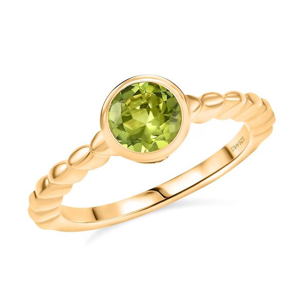 2er Set - D'Joy Peridot Ring und Anhänger, 925 Silber vergoldet (Größe 18.00) ca. 2,26 ct. image number 4