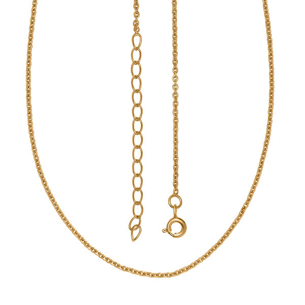 Singapurkette, 925 Silber 750 Gelb Vergoldet, ca. 45 cm + 5 cm Extender, ca. 2,16g image number 5