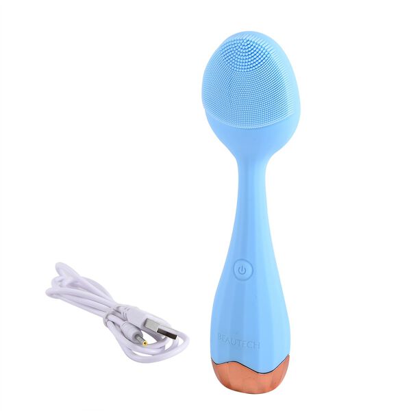 Elektrische Gesichtsreinigungsb&uuml;rste mit USB-Kabel, Hellblau image number 8