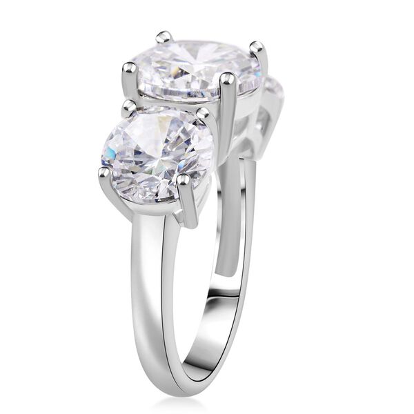 LUSTRO STELLA weißer Zirkonia Trilogie Ring image number 4