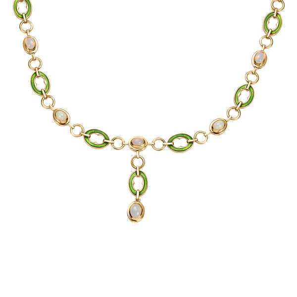 AA Nat&uuml;rliche, &auml;thiopische Welo Opal-Halskette, 45 cm - 2,73 ct. image number 6