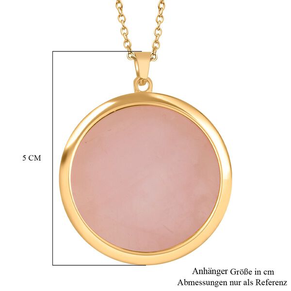 Rosenquarz Schmuckset Eisen Gelbes Gold, Legierung Gelbes Gold, Edelstahl IP-Gelbbeschichtung ca. 75.00 ct image number 6