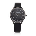 GENOA TIME - Armbanduhr Legierung, schwarzfarben, Zifferblatt Schwarz-Sunshine, 3 ATM wasserdicht