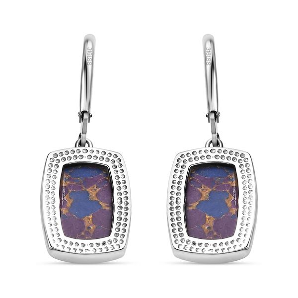 Lila Türkis Ohrringe - 11,49 ct. image number 5