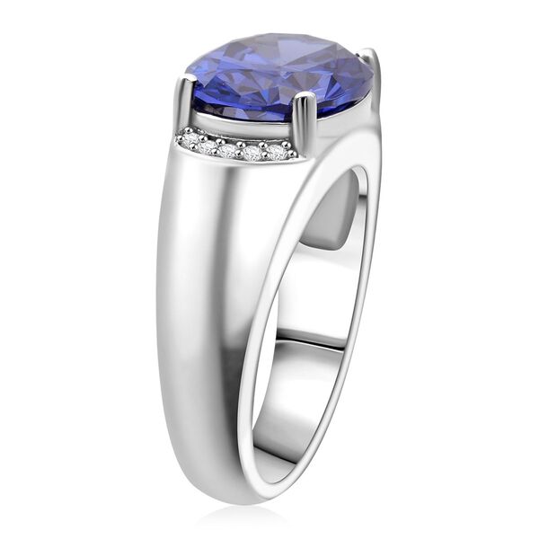 LUSTRO STELLA blauer und wei&szlig;er Zirkonia Ring image number 4