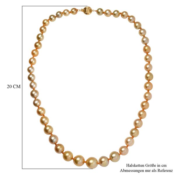 AAAA goldene S&uuml;dseeperle 50cm Halskette in 750 Gold image number 6