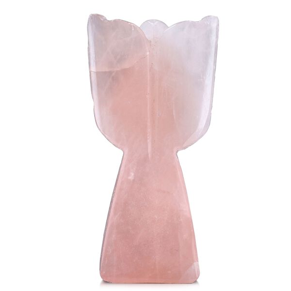 3er-Rosenquarz-Set – Engel, Kreuzanhänger und Armband image number 5