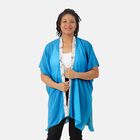 Chiffon Kimono mit mehrfarbigen Quasten, Einheitsgröße, blau
