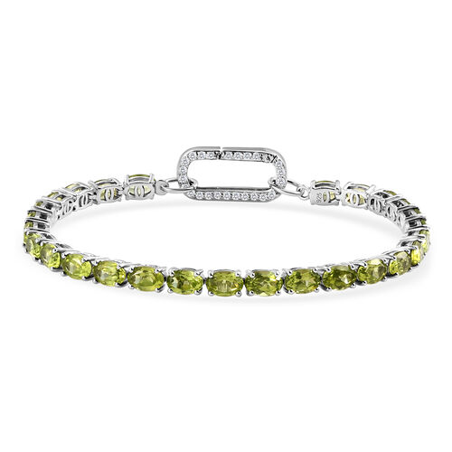 Peridot und Zirkon-Armband in Silber, 14,39 ct. image number 0