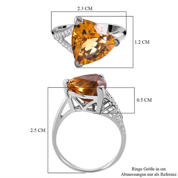 Citrin und Zirkon Ring - 5,82 ct. image number 4
